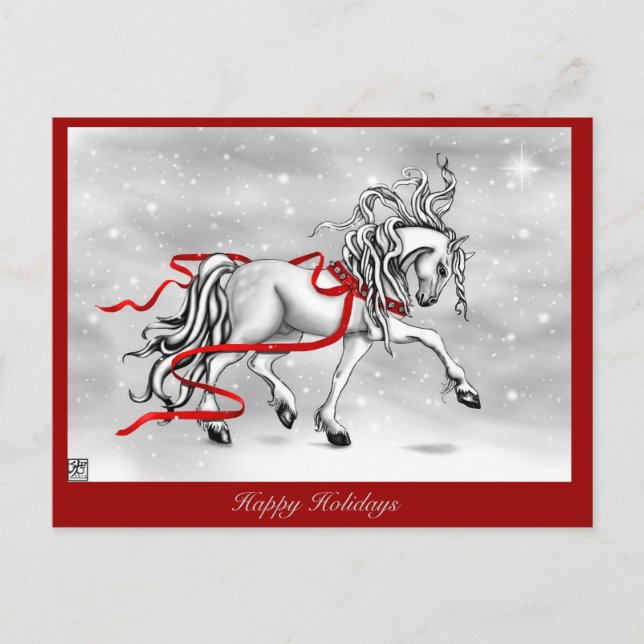 Jul Snö Klockor Helg Vykort (Framsida)