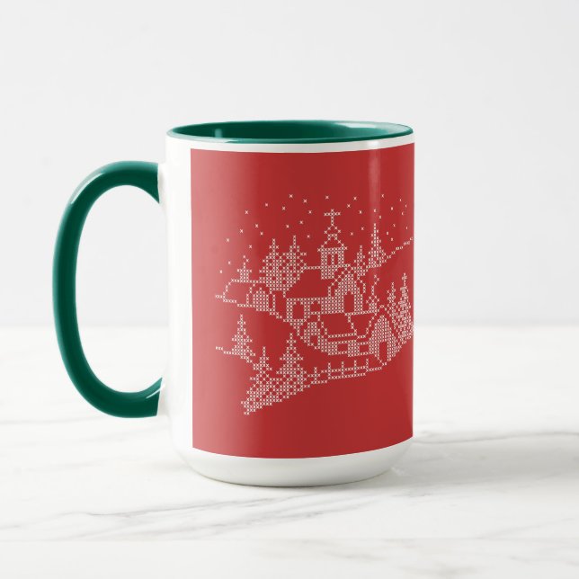 Jul-snö-natten i byn mugg (Vänster)