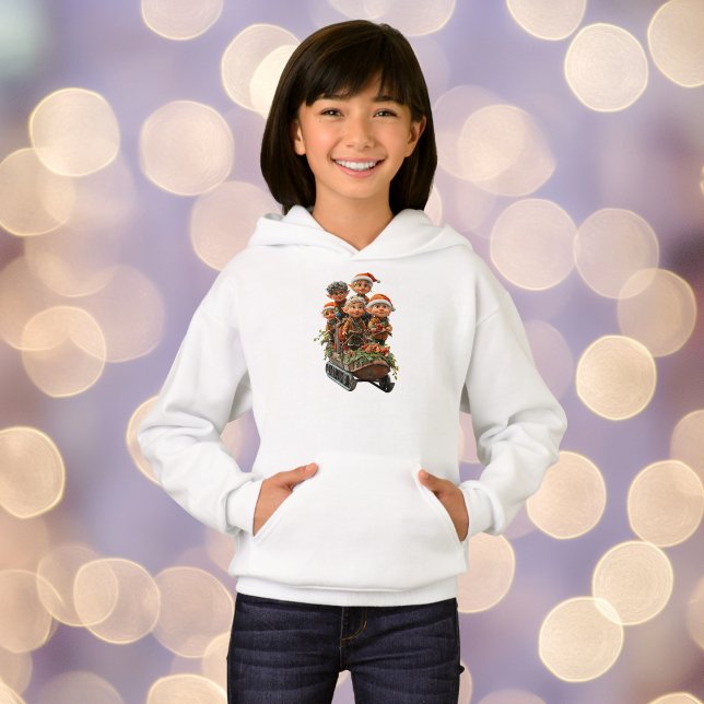 Jul Snö Roligt Girl Girl's Hoodie T Shirt (Skapare uppladdad)