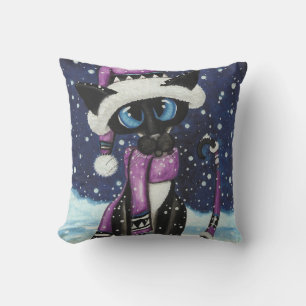 Jul Snö Siamese Katt Amerikanska MoJo Kuddar