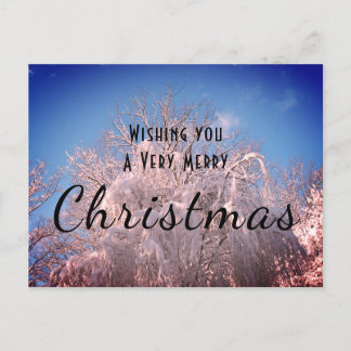 Jul Snö Träd! Vykort