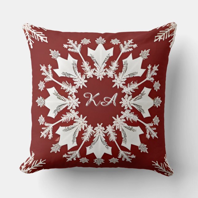 Jul snöflinga design kudde (Framsida)