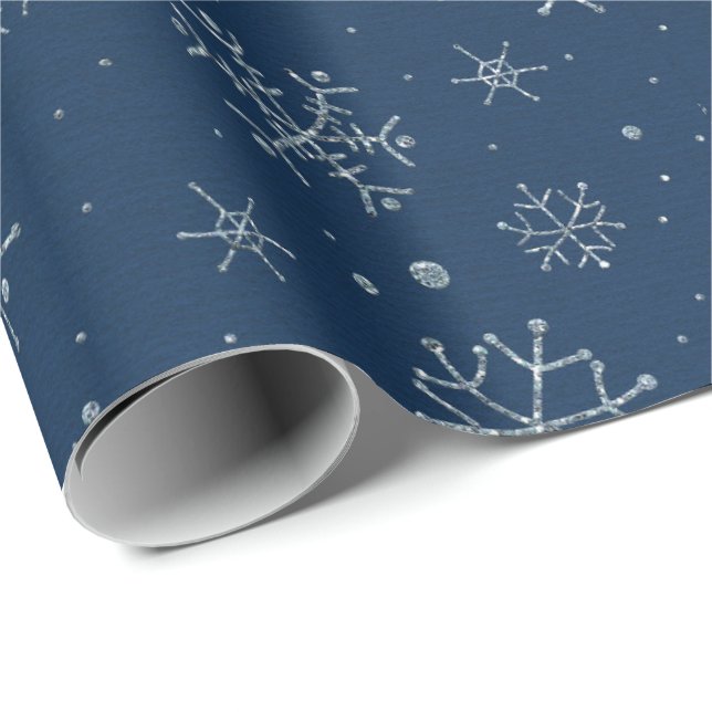 Jul Snöflinga Design Presentpapper (Rullad Hörn)