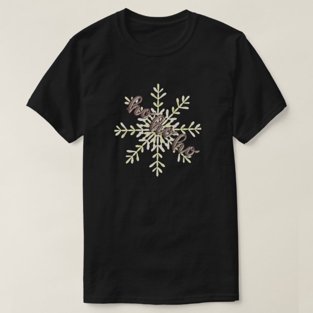 Jul snöflinga | Ho Ho Ho T Shirt (Design framsida)