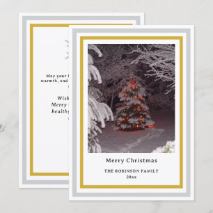 Jul Snöflinga Julgran INSERT FOTO Julkort