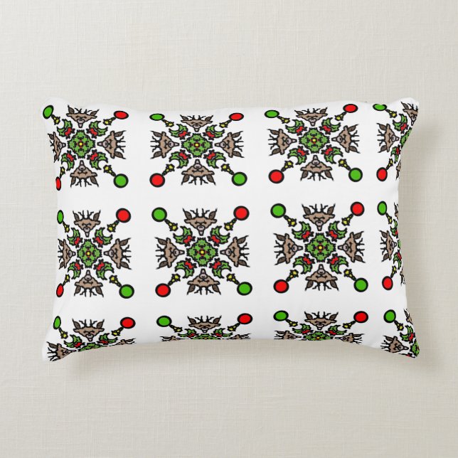Jul Snöflinga Mandala Prydnadskudde (Framsidan)