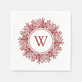 Jul Snöflinga Monogram Pappersservett