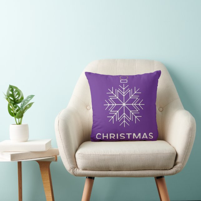 Jul Snöflinga Ornament Kudde (Stol)