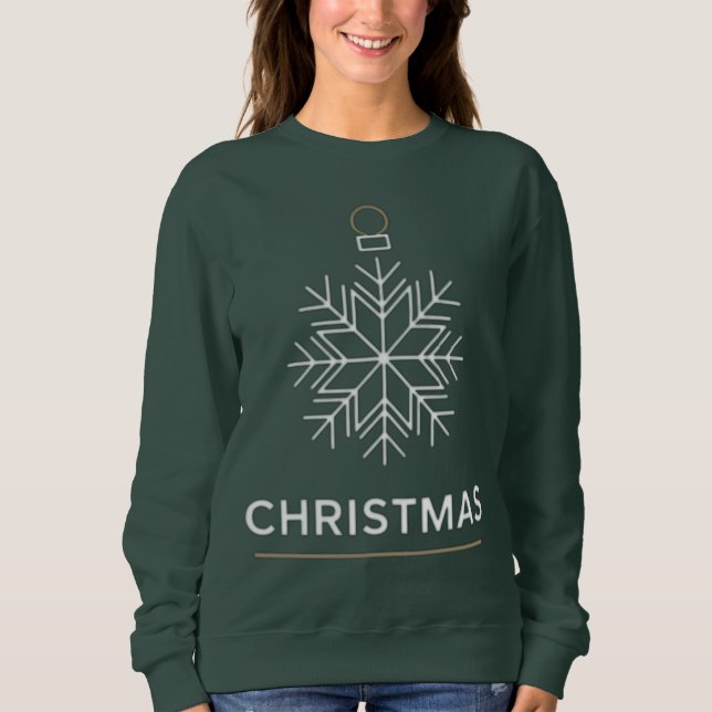 Jul Snöflinga Ornament T Shirt (Framsida)