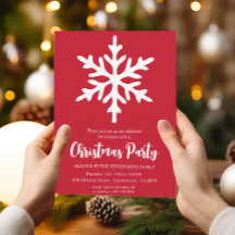 Jul snöflinga Röd Minimalistisk Högtidlig Fest 