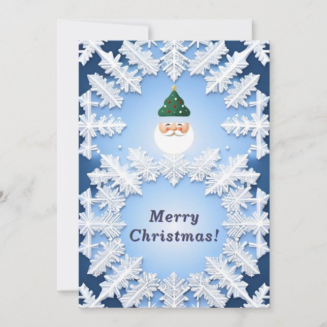 Jul Snöflingemönster Inbjudningar (Framsida)