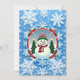 Jul Snöflingemönster Inbjudningar