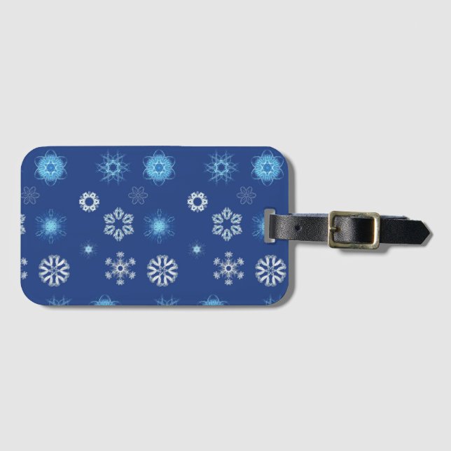 Jul snöflingor bagagebricka (Framsida horisontal)