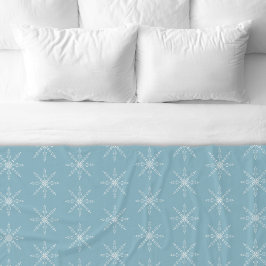 Jul Snöflingor Blue Fleece Blanket