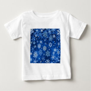 Jul Snöflingor Blue och Silver Tee