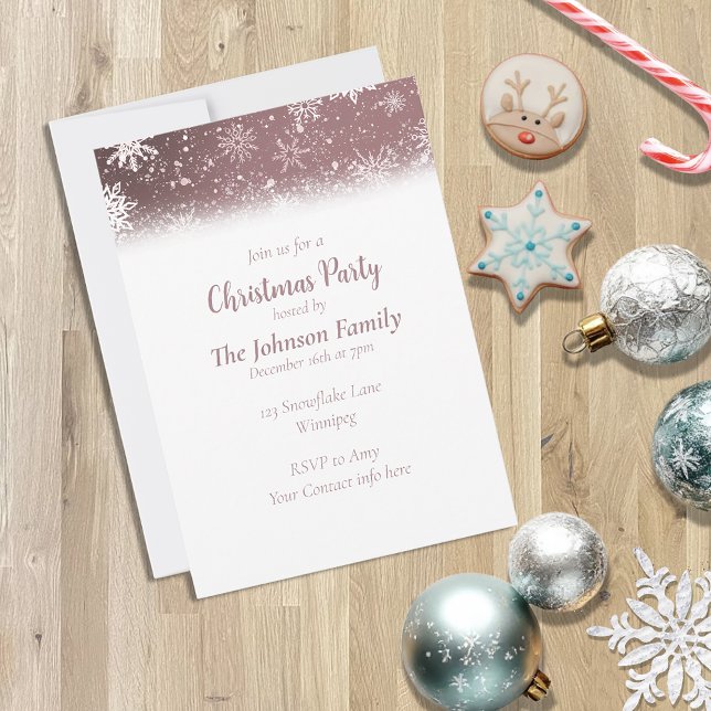 Jul Snöflingor Dusty Ro Inbjudningar (Skapare uppladdad)