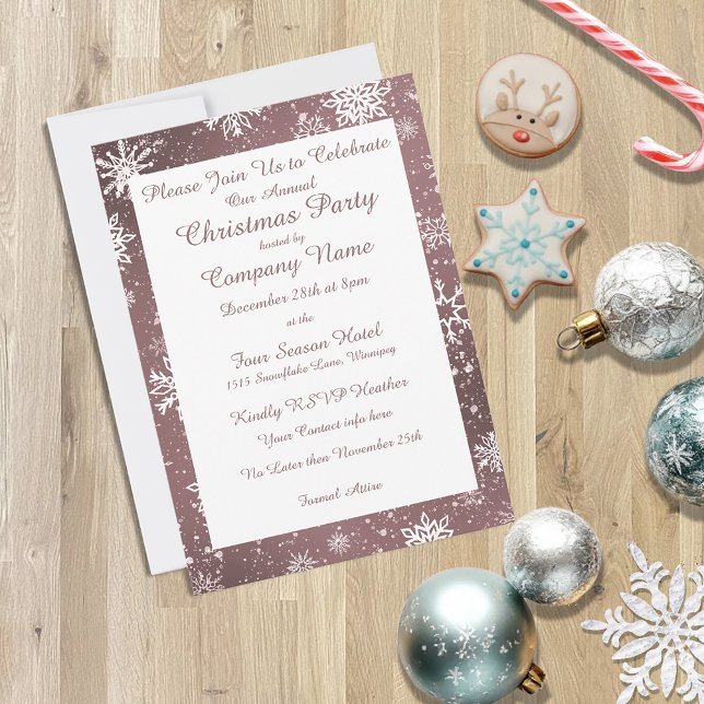 Jul Snöflingor Dusty Ro Inbjudningar (Skapare uppladdad)