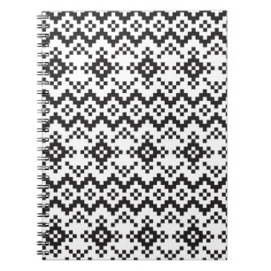Jul Snöflingor Fair Isle Seamless Patternart Anteckningsbok