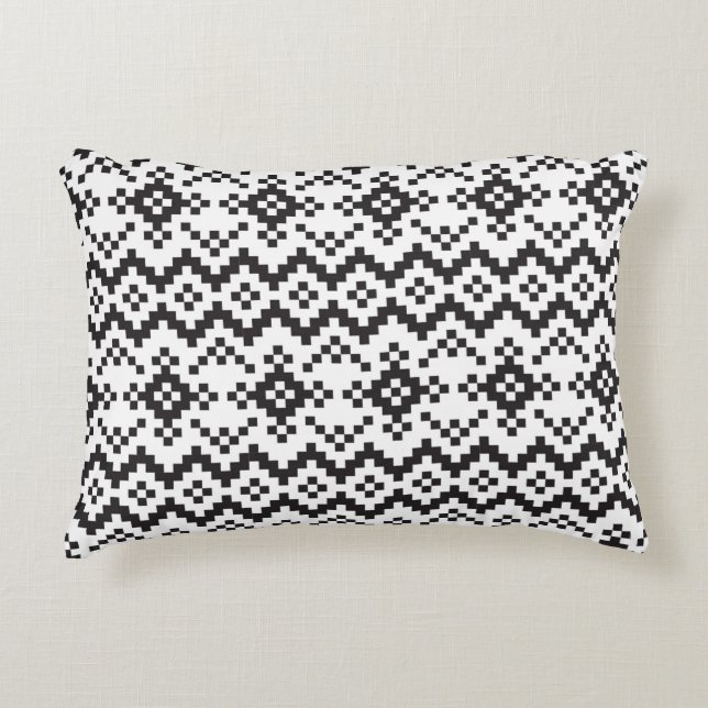 Jul Snöflingor Fair Isle Seamless Patternart Prydnadskudde (Framsidan)