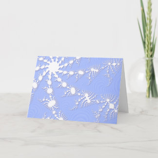 Jul-Snöflingor - Frosty Blue-julkort Helgkort