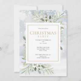 Jul Snöflingor Julfest Inbjudningar