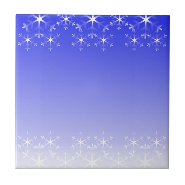 Jul snöflingor kakelplatta (Framsidan)