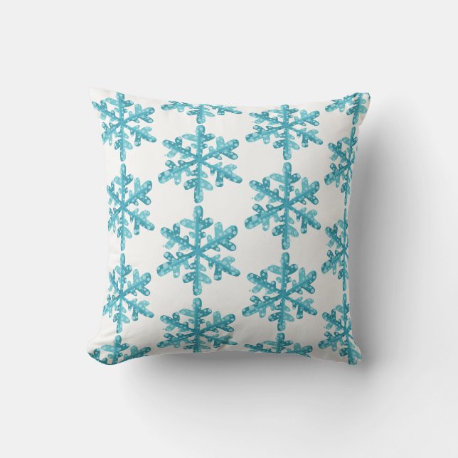 Jul Snöflingor Kastkudde Kudde (Framsida)