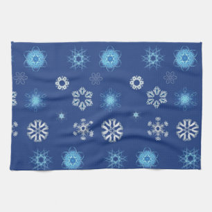 jul snöflingor kökshandduk