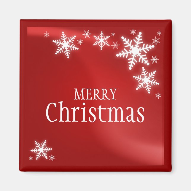 Jul Snöflingor magnet (Framsidan)