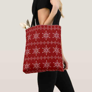 Jul Snöflingor mönster Tote Bag Tygkasse