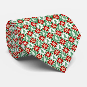 Jul snöflingor och Julgranar Slips