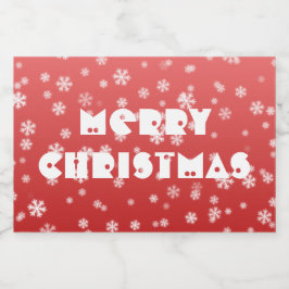 Jul Snöflingor Spritflaskor Etikett