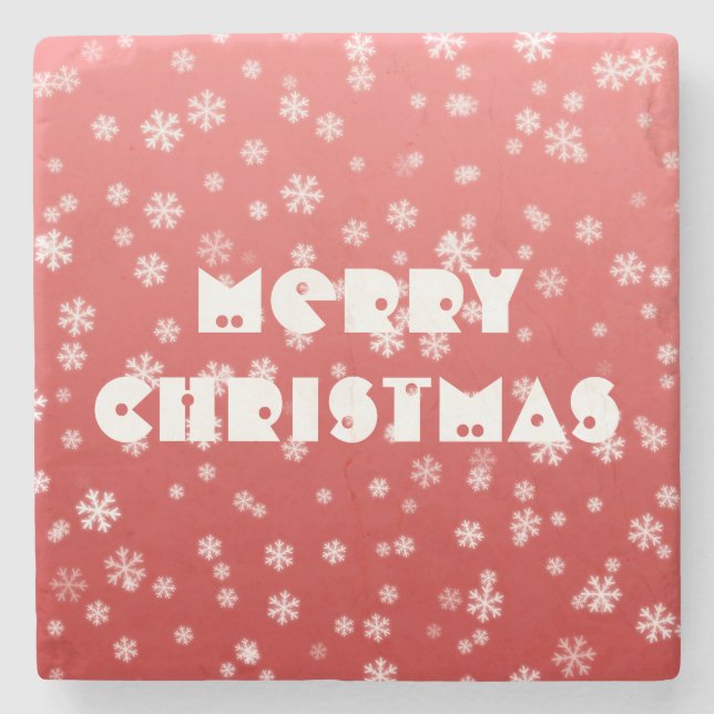 Jul Snöflingor Stenunderlägg (Framsidan)