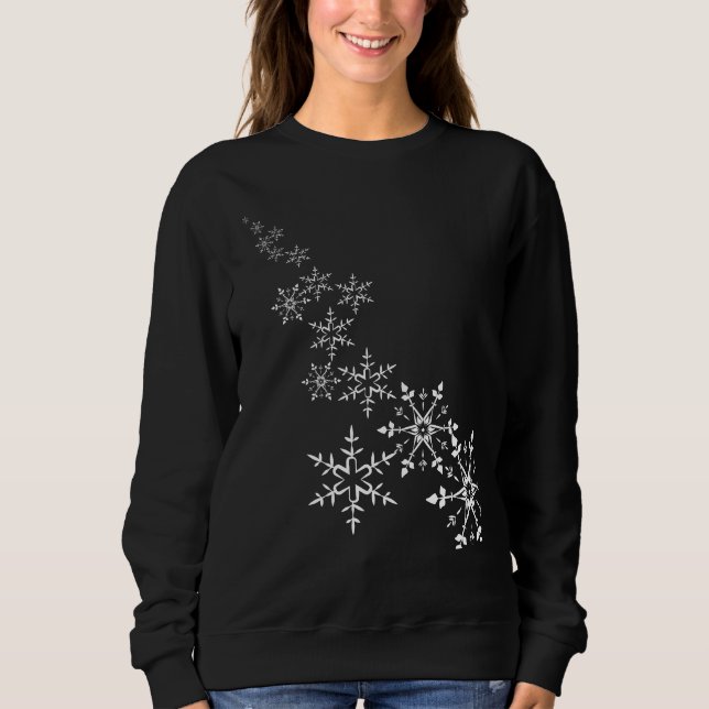 Jul Snöflingor T Shirt (Framsida)