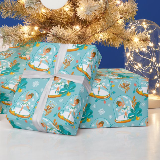 Jul snöglob ballerina  presentpapper (Helgdagar)