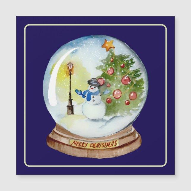 Jul Snöglob med Snöman & Träd (Framsida)