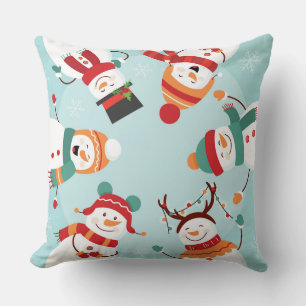 Jul Snögubbar Dekorativ kudde