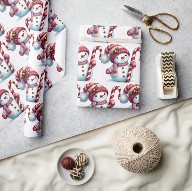Jul Snögubbar Inpackningspapper Presentpapper (Hantverk)