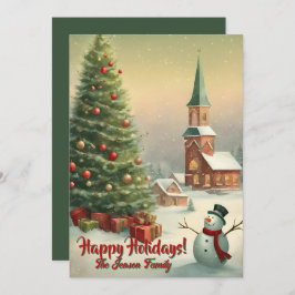 Jul snögubbe 2, Glad helg, julkort Inbjudningar