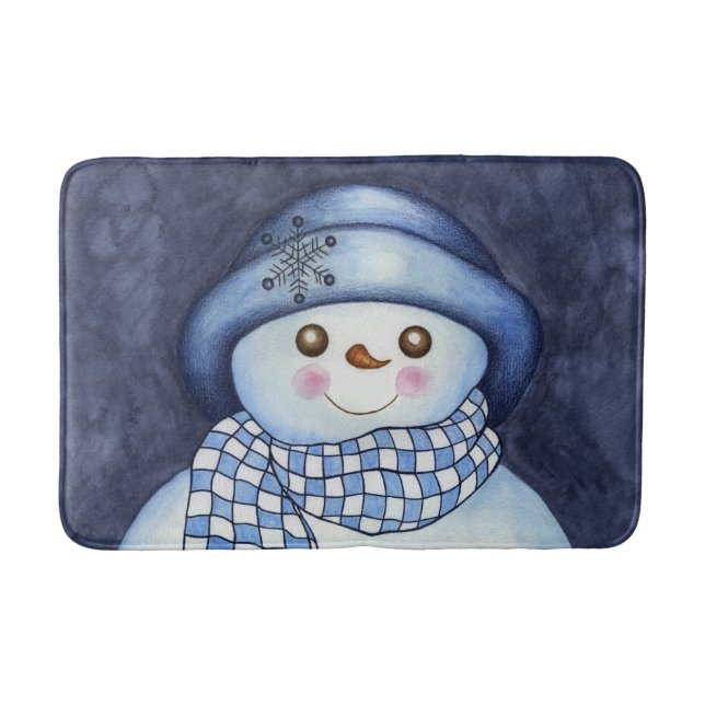 Jul Snögubbe Bath Mat Bathroom Matta Dekoration (Framsidan)
