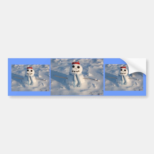 Jul Snögubbe Bildekal (Framsidan)