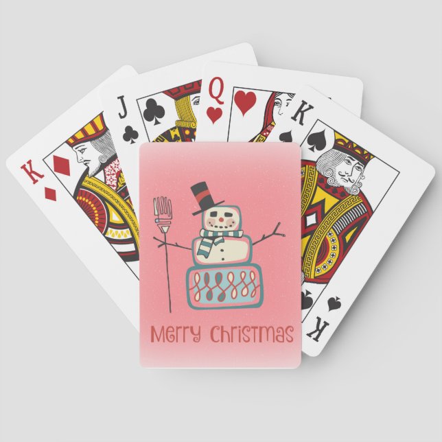 Jul Snögubbe Casinokort (Baksidan)