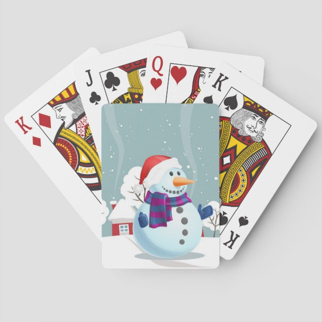 Jul Snögubbe Casinokort (Baksidan)