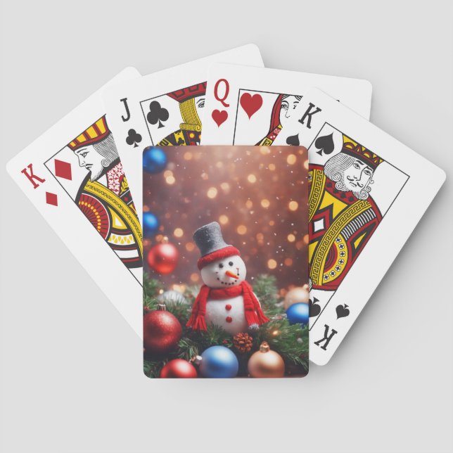 Jul Snögubbe Casinokort (Baksidan)