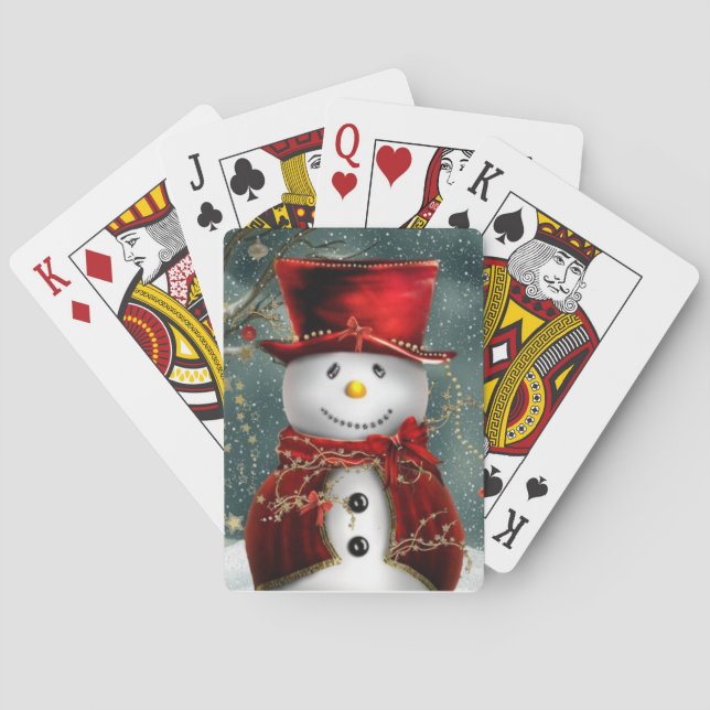 Jul Snögubbe Casinokort (Baksidan)