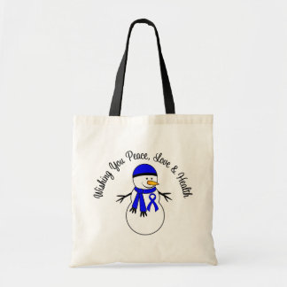 Jul Snögubbe Colon Cancer Ribbon Tygkasse