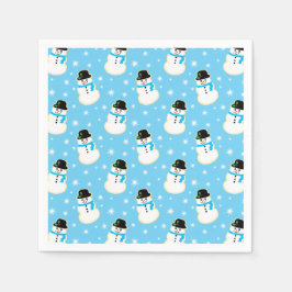 Jul Snögubbe Cookie Mönster Pappersservett