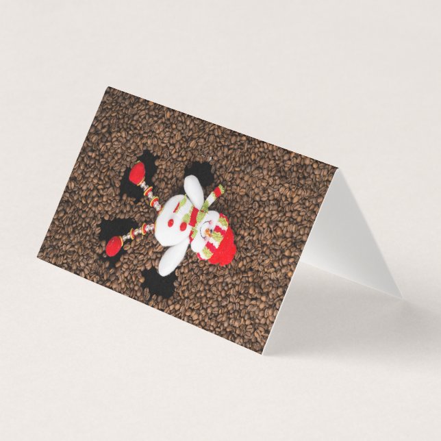 Jul snögubbe dekoration kort (Framsida)