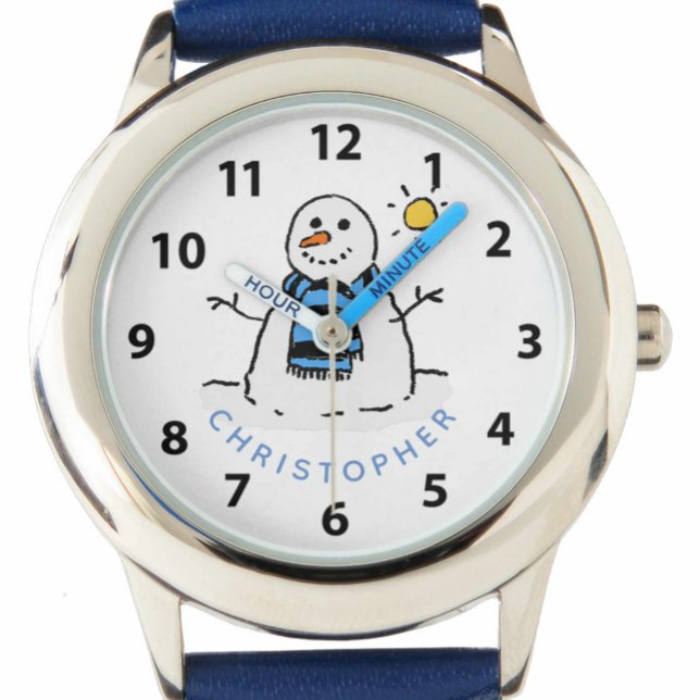 Jul Snögubbe Design med Namn. Barns Armbandsur (Skapare uppladdad)