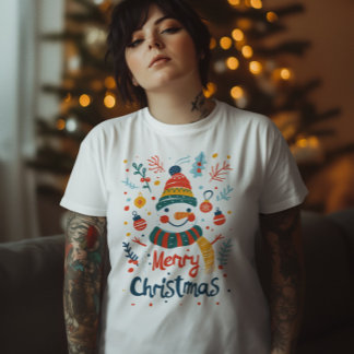 Jul Snögubbe - Festive God jul Snowma T Shirt